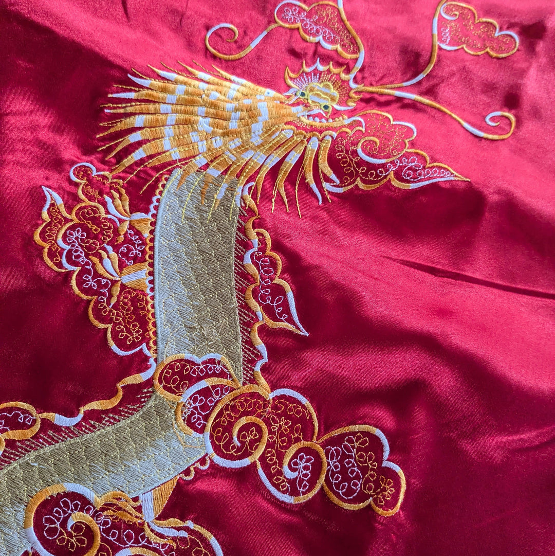 Chinese Satin Long Kimono O/S