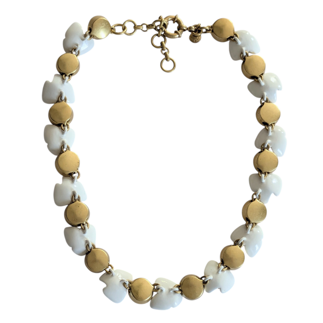 J. Crew Iridescent Brulee Floral Necklace
