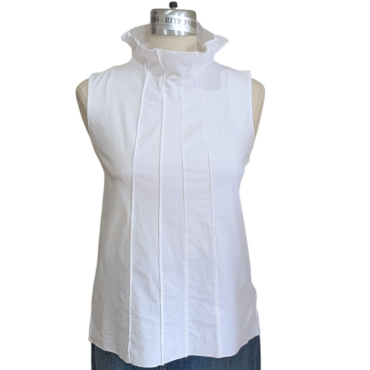 M2057 Maria Pinto White Blouse Size Medium