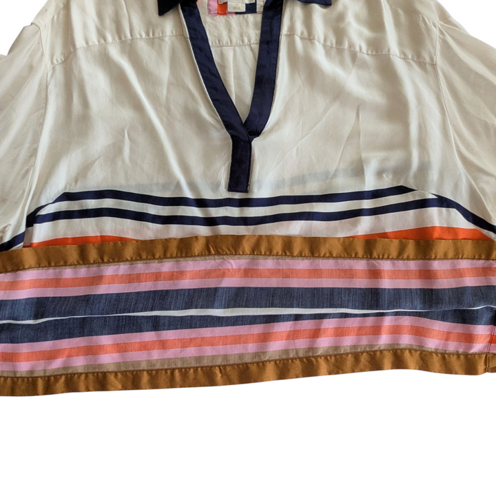 Anthropologie's Maeve Striped Top Size 1X