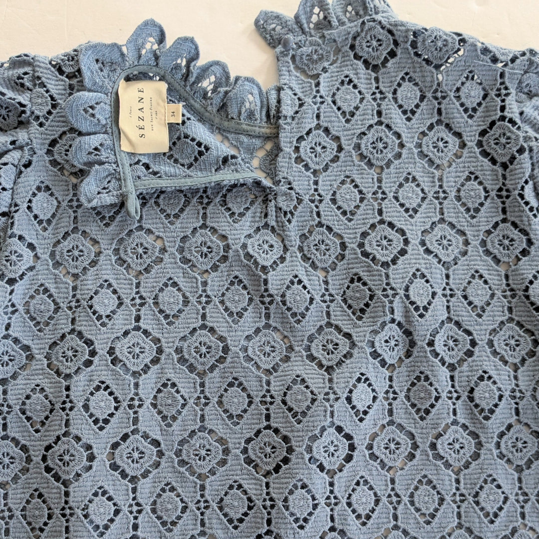Sezane Eglentine Lace Top Size 34/2