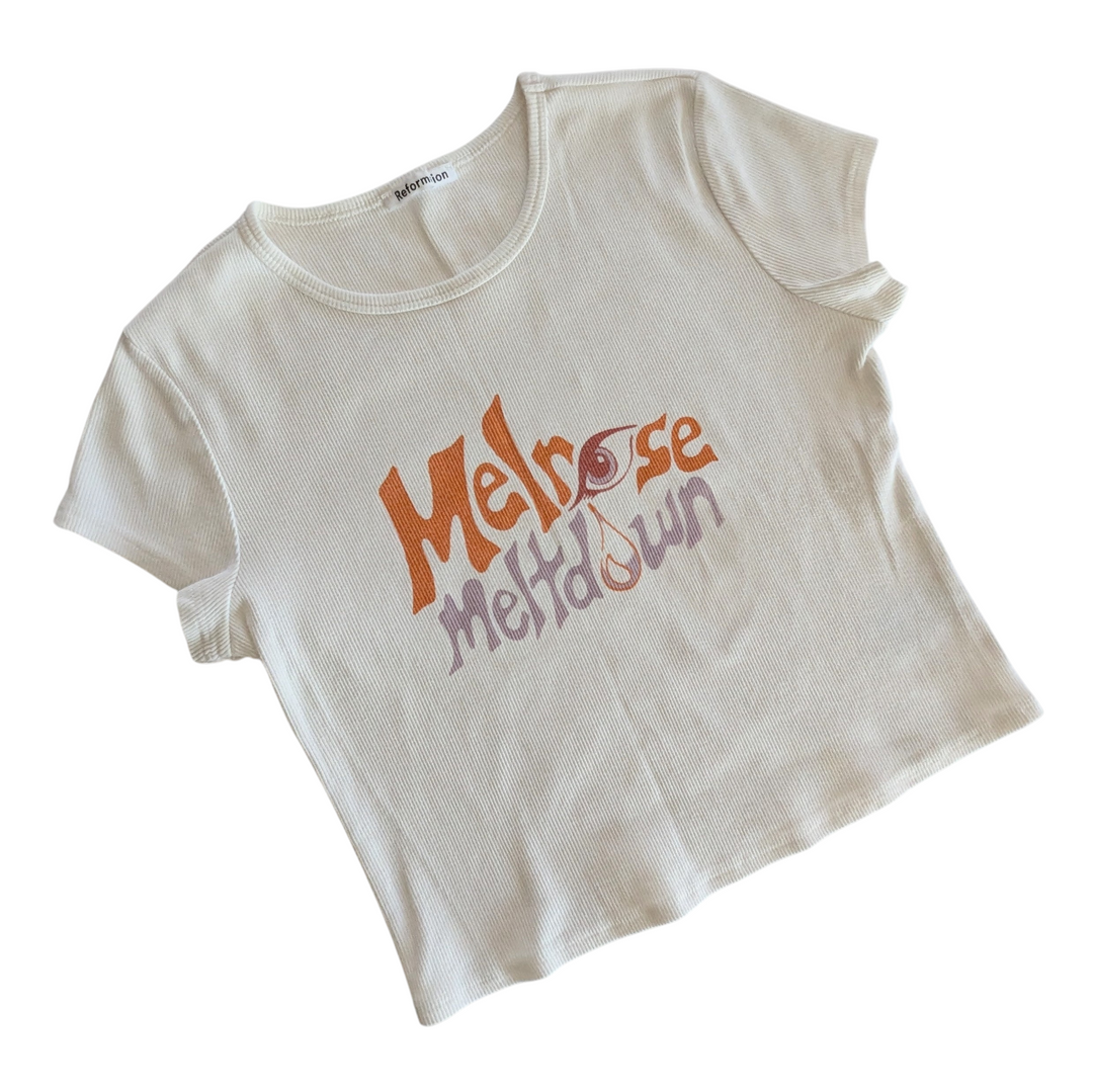 Reformation Cropped Tee Size Medium