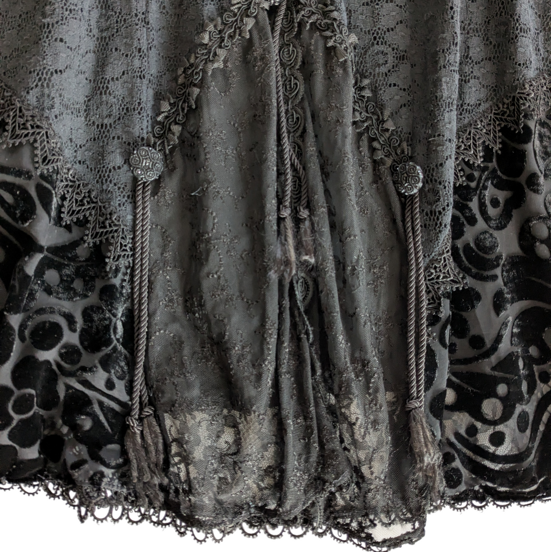 Martin McCrae Velvet and Lace Maxi Skirt Size XS