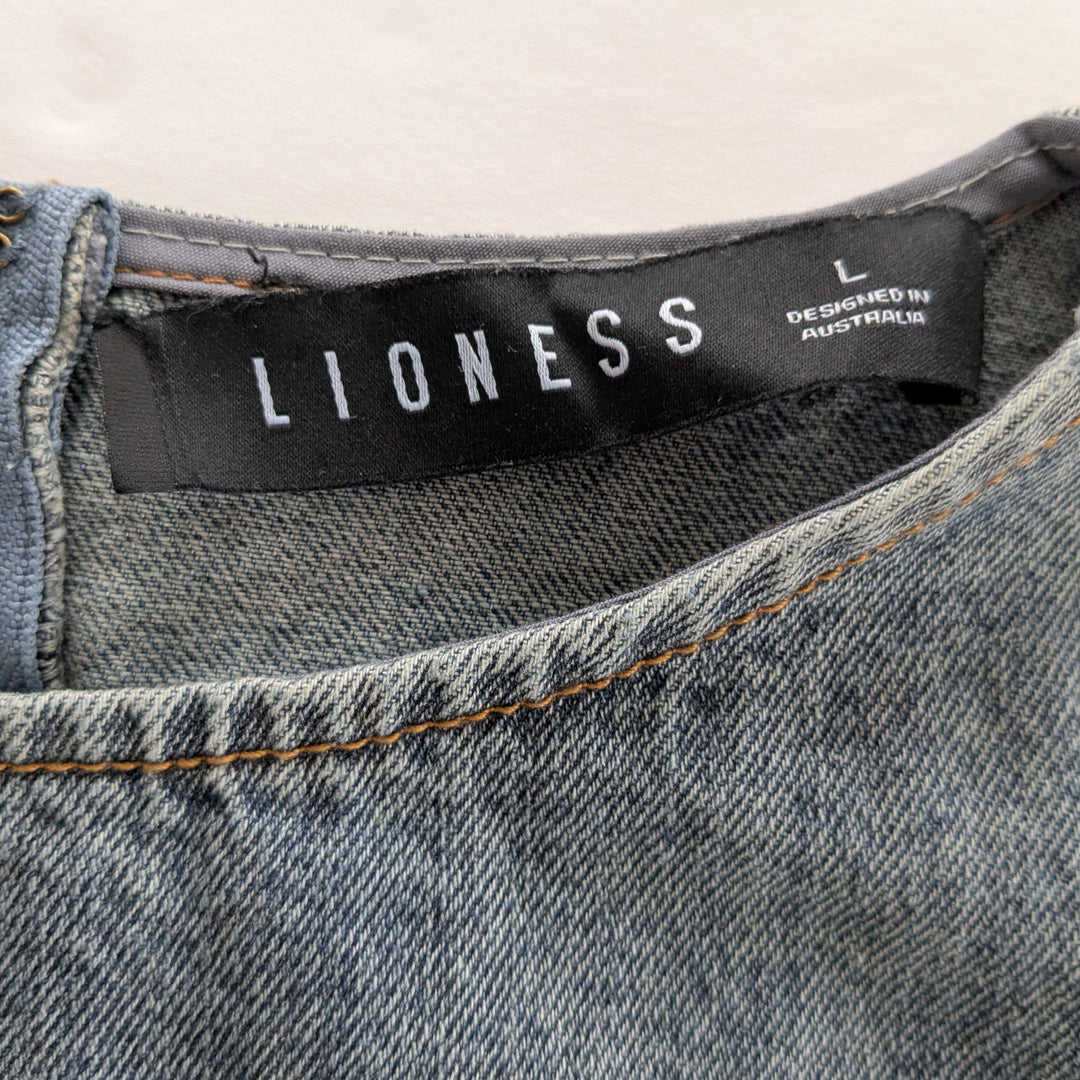 Lioness Rendezvous Denim Top Size Large