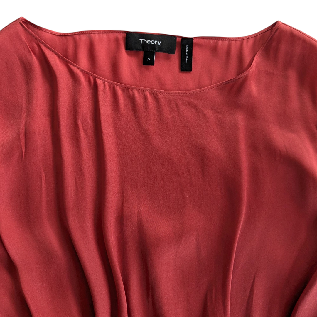 Theory Silk Blouse Size Small