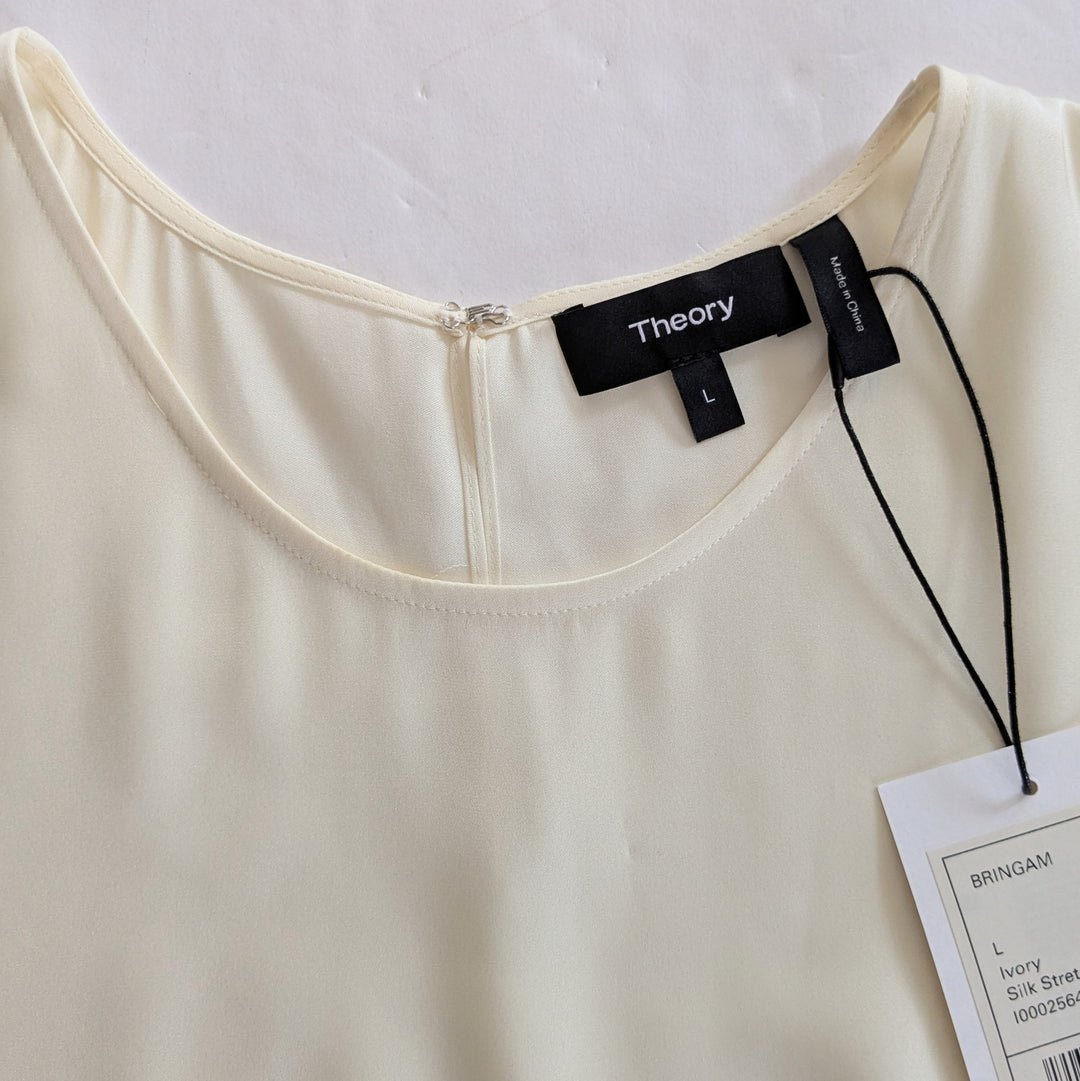 Theory Bringam Silk Stretch Shell Size Large NWT