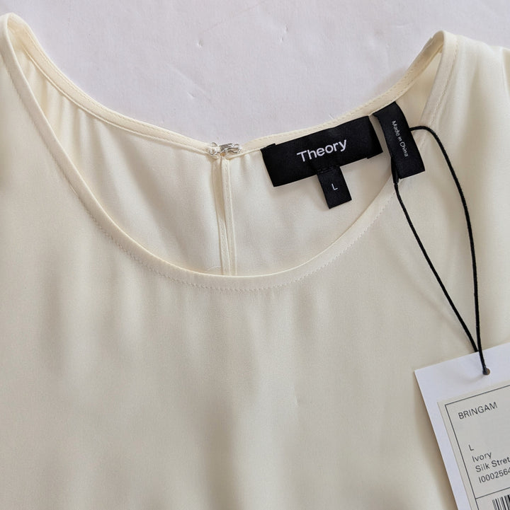 Theory Bringam Silk Stretch Shell Size Large NWT
