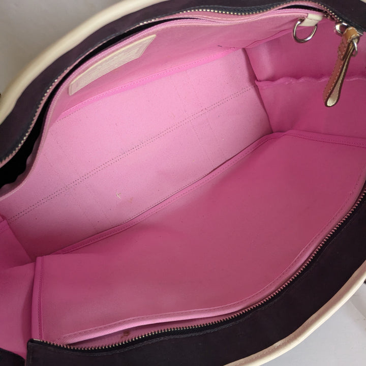 Coach Hampton Canvas and Leather Tote Bag