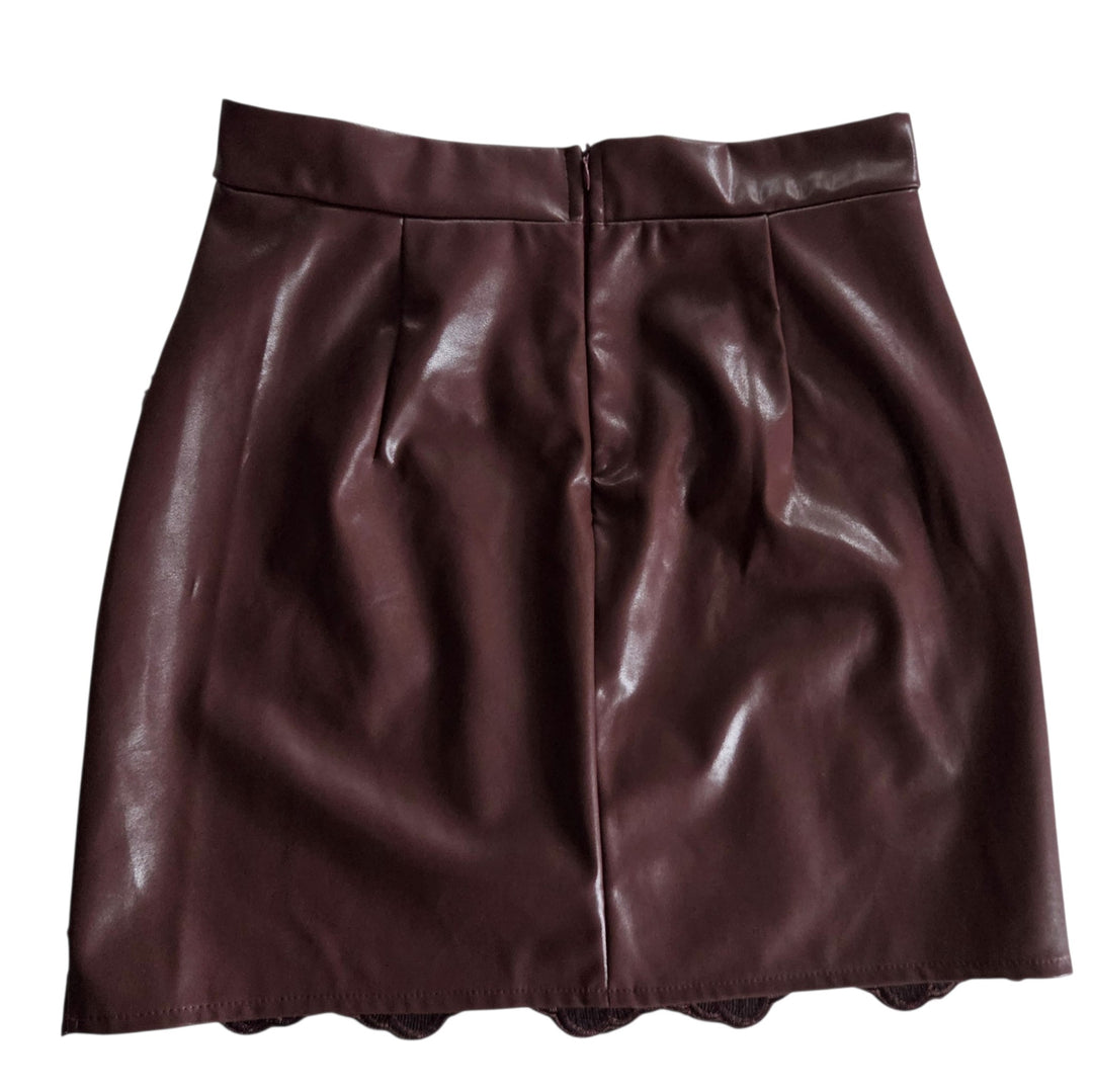 ChicMe Faux Leather Mini Skirt Size Medium