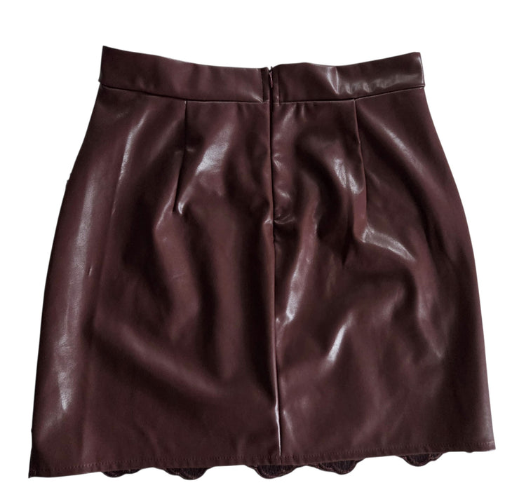 ChicMe Faux Leather Mini Skirt Size Medium