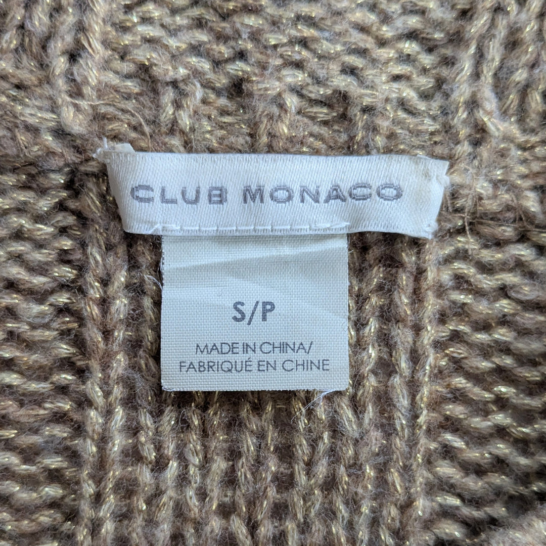 Club Monaco Metallic Gold Sweater Size Medium