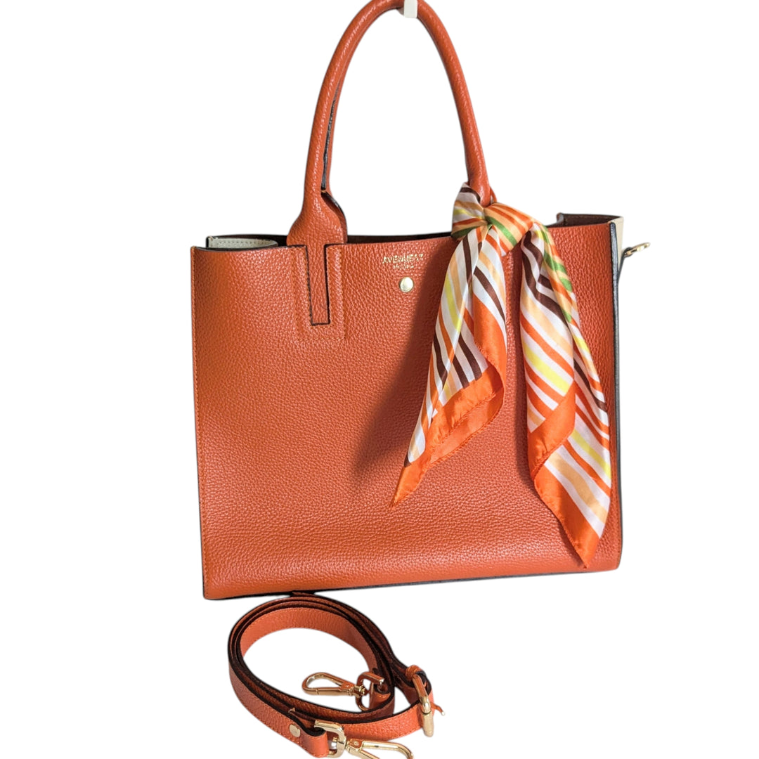 Avenue 67 Milano Orange Leather Tote