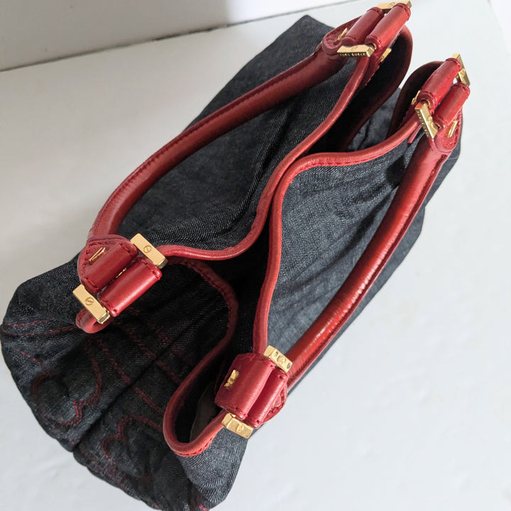 Tory Burch Denim and Leather Tote