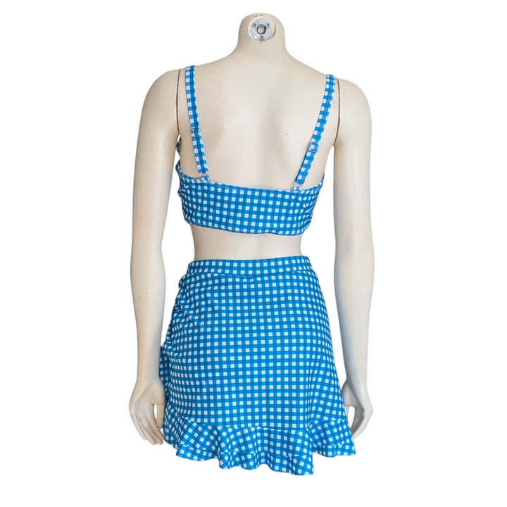Blooming Jelly Gingham 2 Piece Swimsuit Size Medium