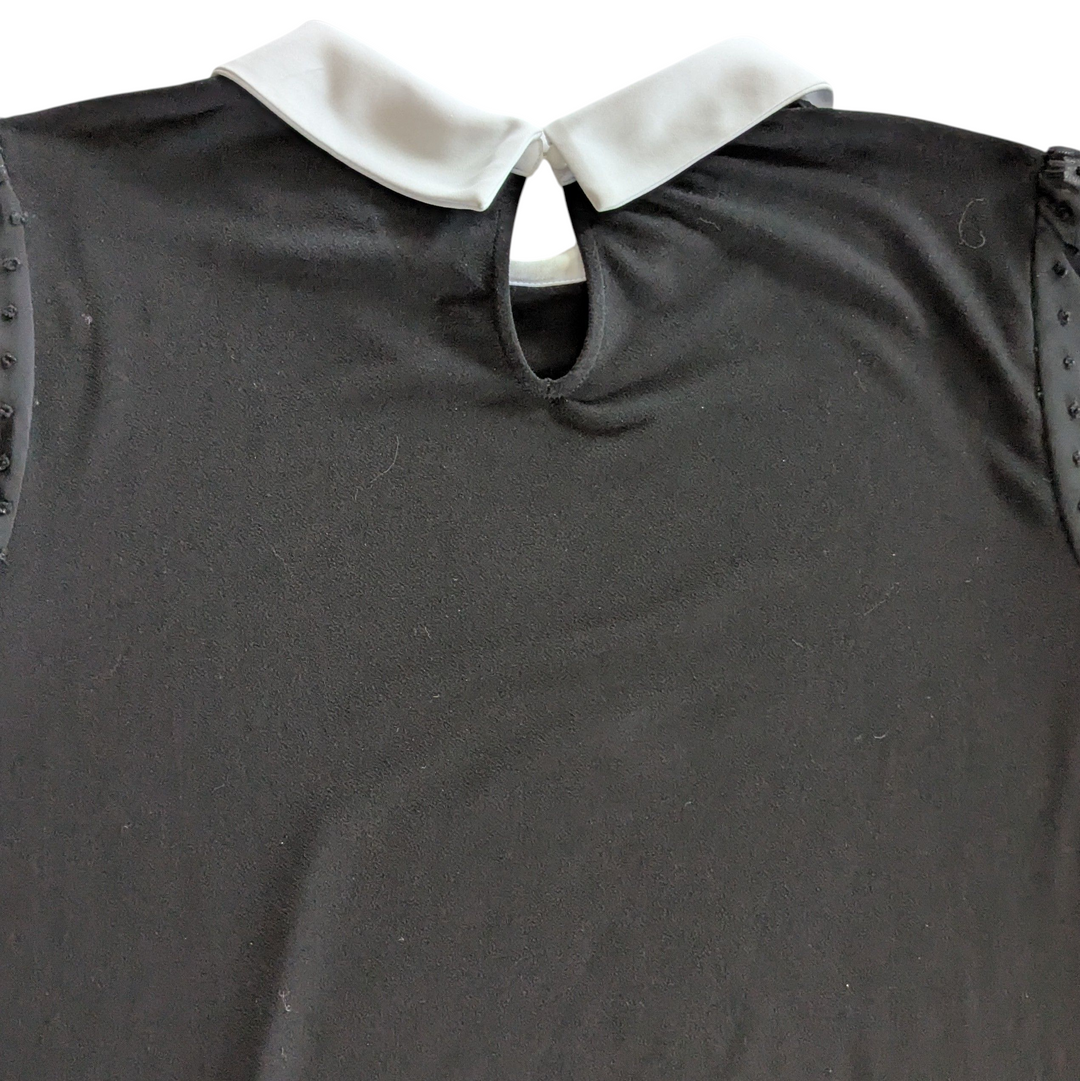 Adrianna Papell Black Knit Blouse Size XL