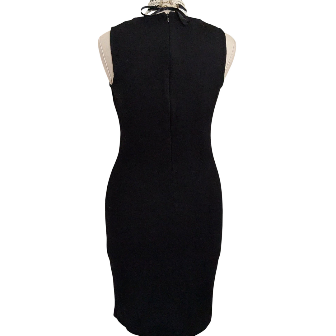 St John Caviar Knit Sheath Dress Size 12
