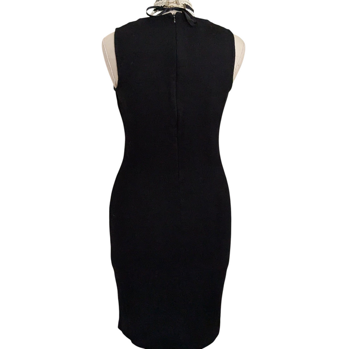St John Caviar Knit Sheath Dress Size 12