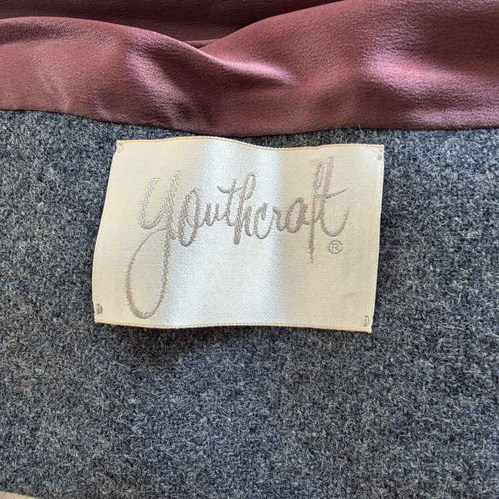 Youthcraft Vintage Wool Coat with Fur Trim Size XS