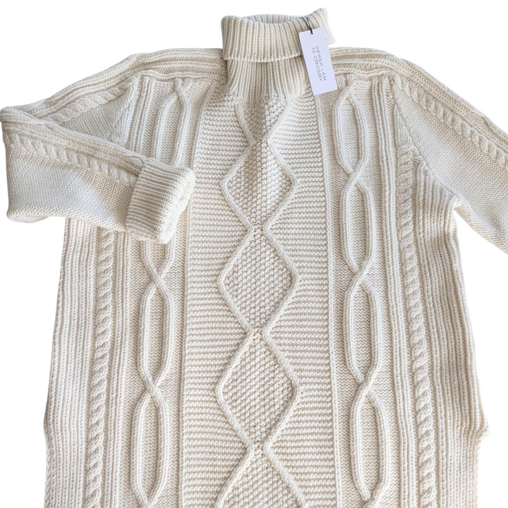 10 Crosby Derek Lam Cable Knit Tunic Sweater Size Large NWT