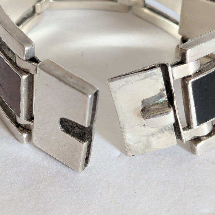 Alicia de la Paz Taxco Mexican Sterling Silver Paneled Bracelet
