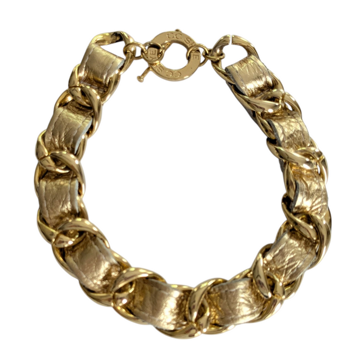 CC Skye Leather and Gold Necklace