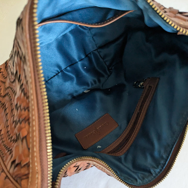 Cole Haan Woven Leather Hobo Bag