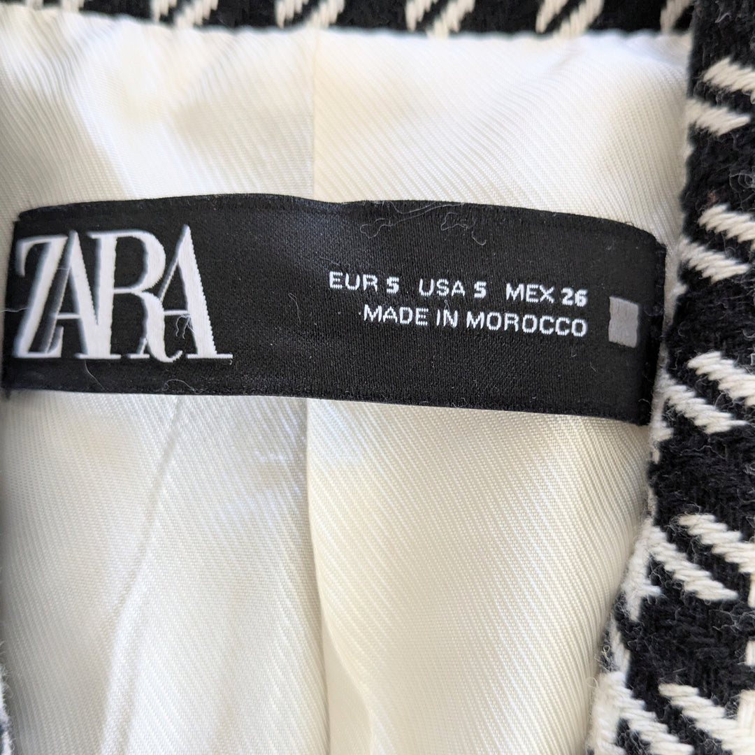 Zara Houndstooth Blazer Size Small