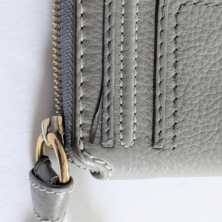 Chloe Marcie Gray Zip Around Wallet