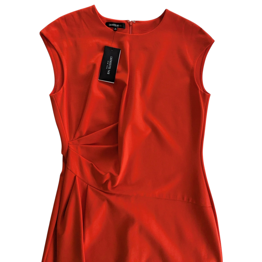 Lafayette 148 Orange Sheath Dress Size 12 NWT
