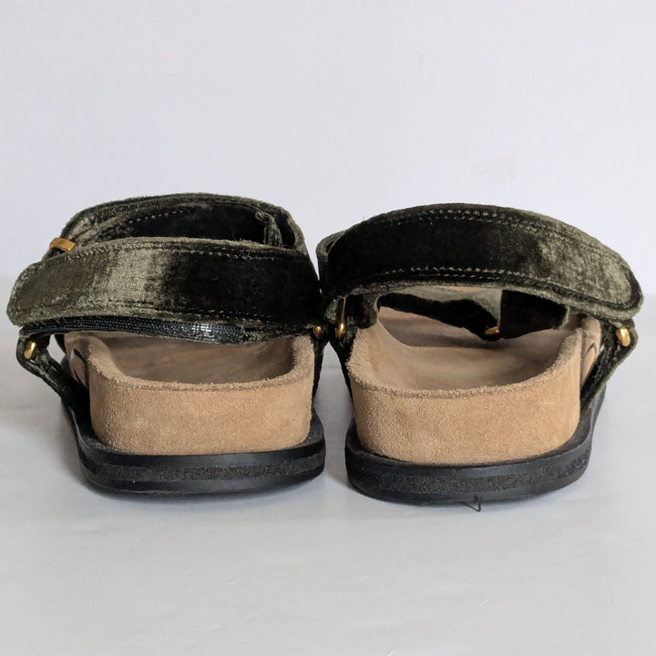 Zara Velvet Strap Sandals Size 38