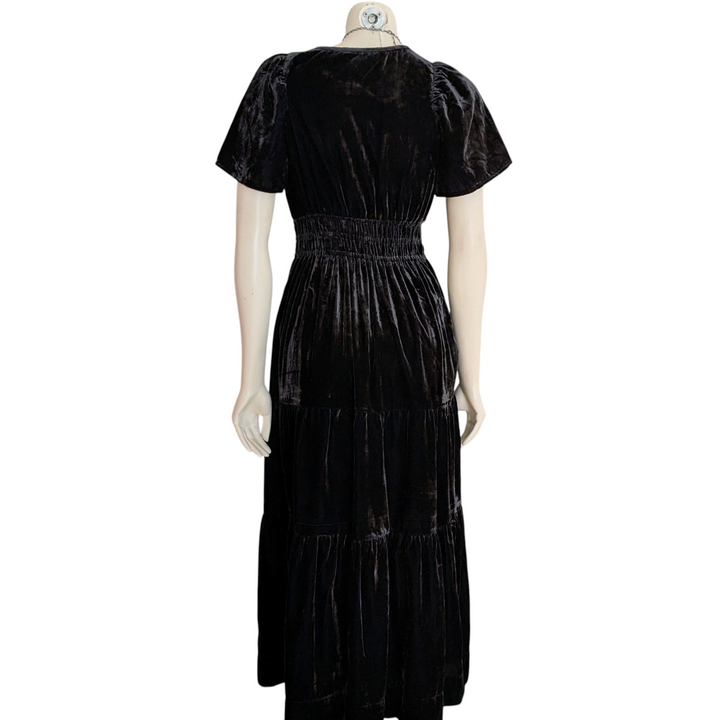 By Anthropologie Somerset Velvet Maxi Dress Size XSP