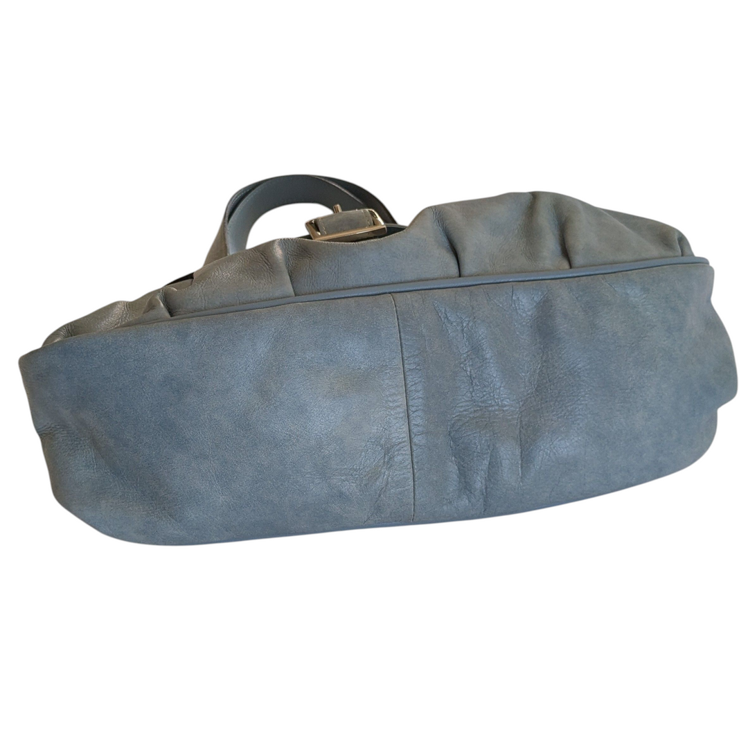 Longchamp Vintage Idole Blue Leather Bag