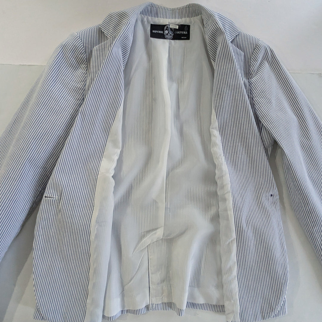 Hip Chik Glitter Butterfly Striped Blazer