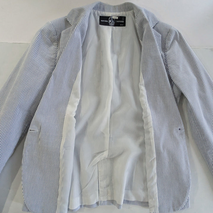 Hip Chik Glitter Butterfly Striped Blazer