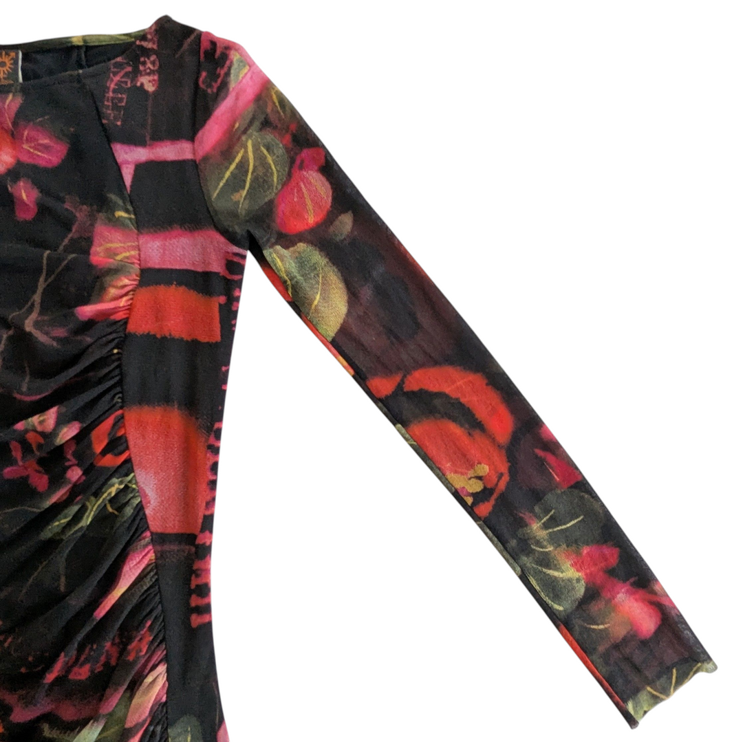 Jean Paul Gautier Soleil Floral Mesh Dress Size Small