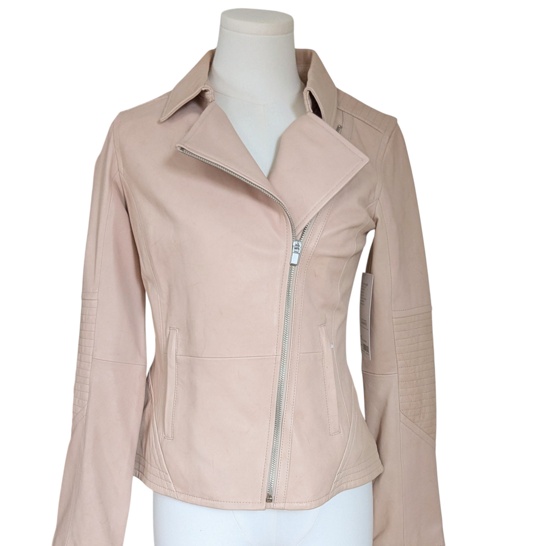 Athleta Salt Flat Leather Moto Jacket Size XS