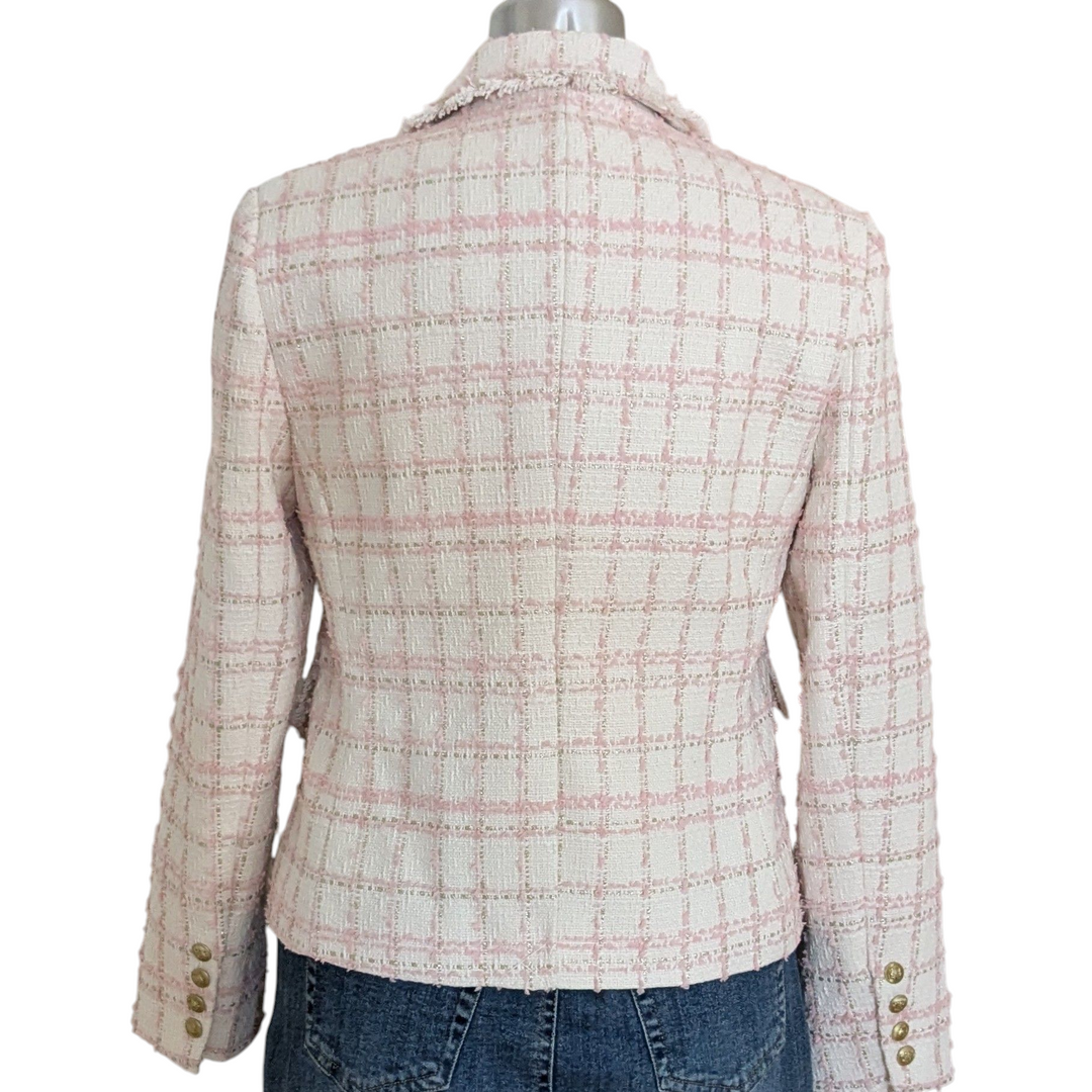 Mina Self Tweed Blazer Size Large NWT