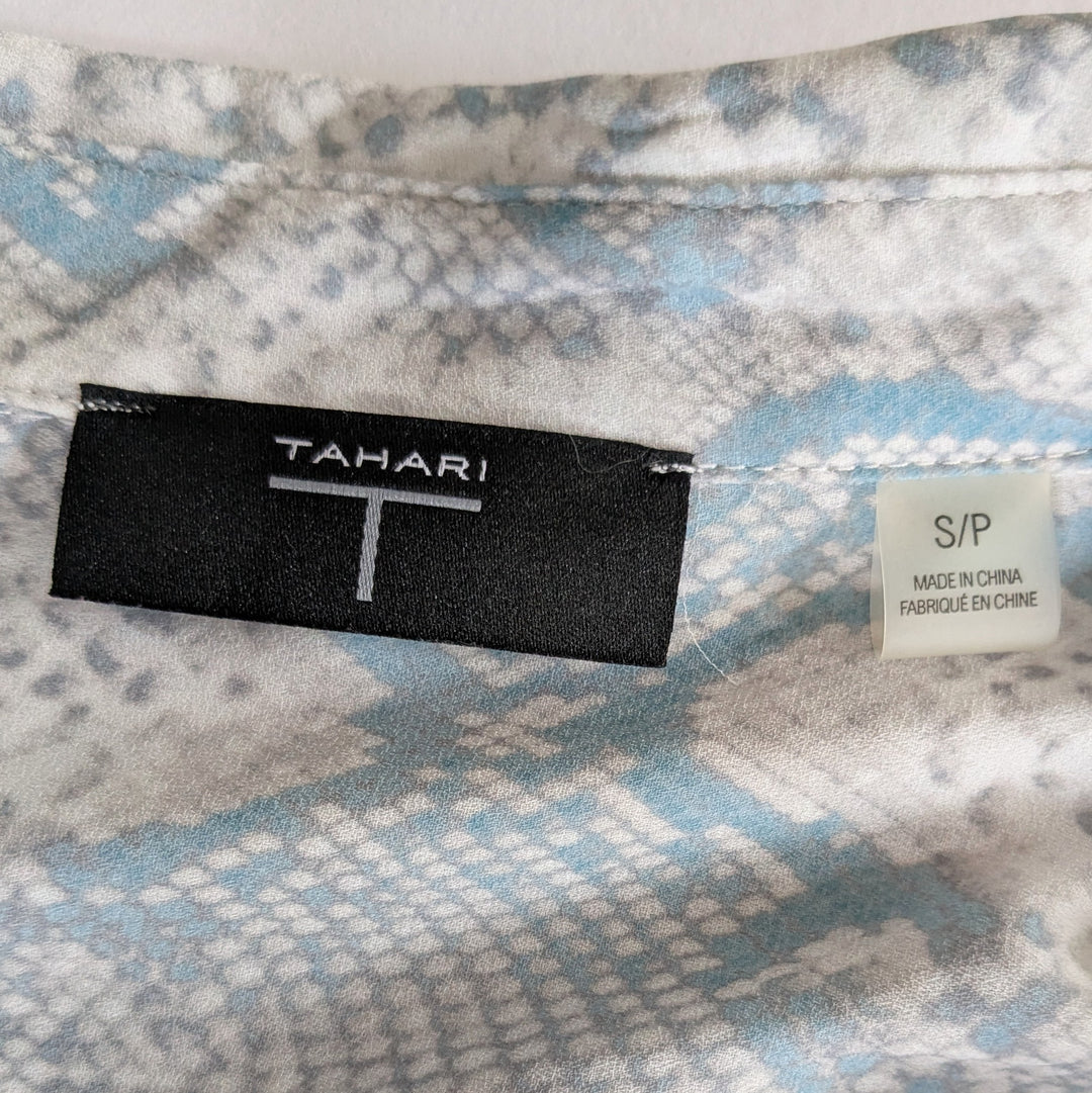T Tahari Snakeskin Print Blouse Size Small