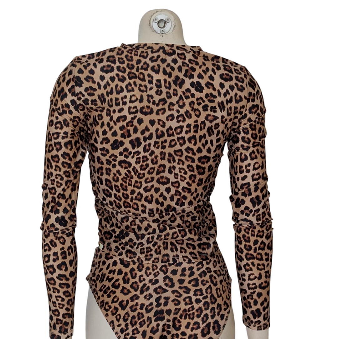 Summer Salt Leopard Print Rash Guard Size 4