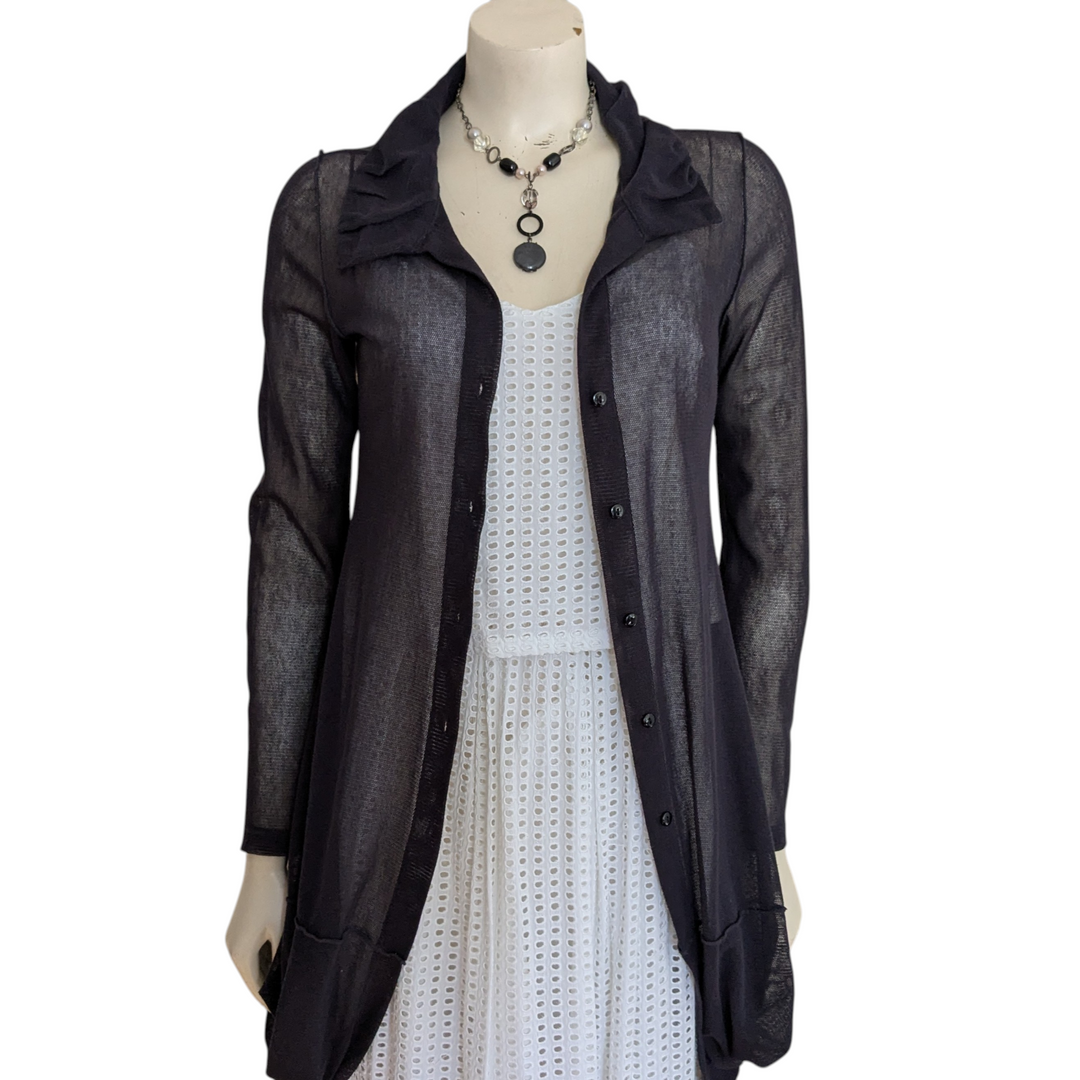 Porto Palmer Long Mesh Cardigan Size Small
