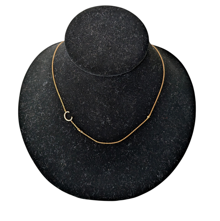 Tai Sideways "C" Initial Necklace