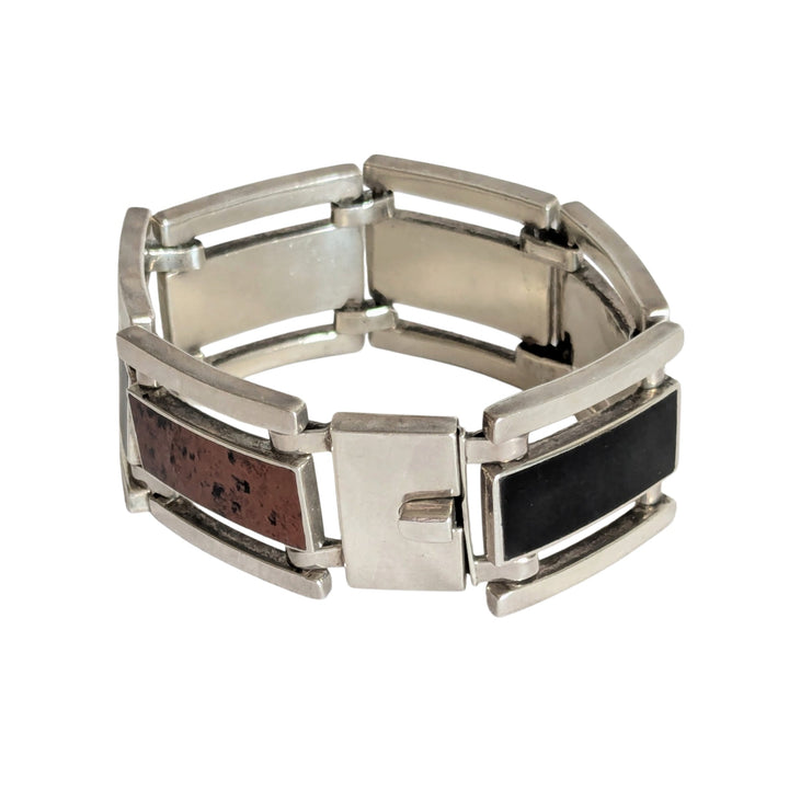 Alicia de la Paz Taxco Mexican Sterling Silver Paneled Bracelet