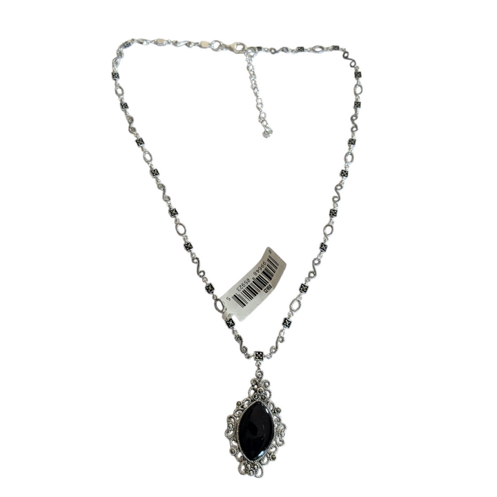 Sterling Silver and Black Onyx Pendant Necklace NWT
