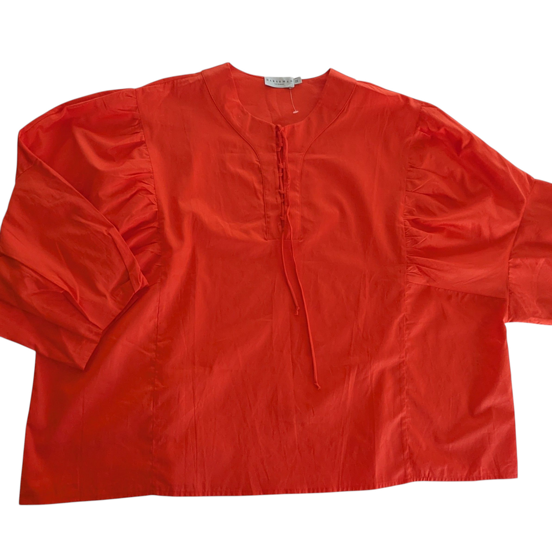 Harshman Joelle Cutout Puff Sleeve Blouse Size 2X
