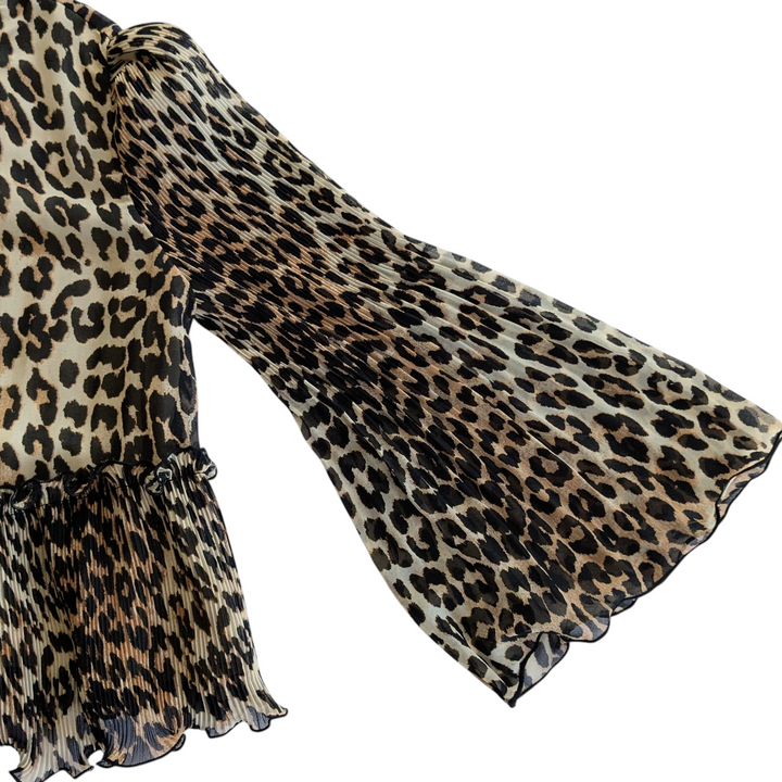 Ganni Animal Print Blouse Size 42