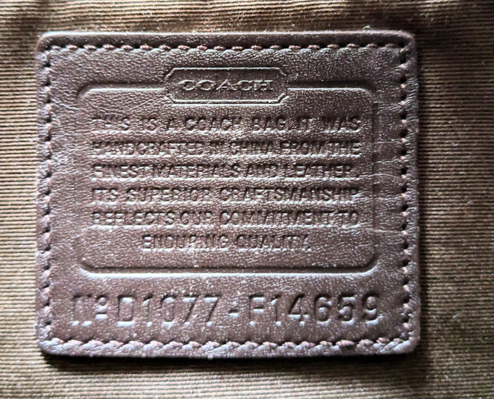 Coach Leah Signature Logo Canvas Tote
