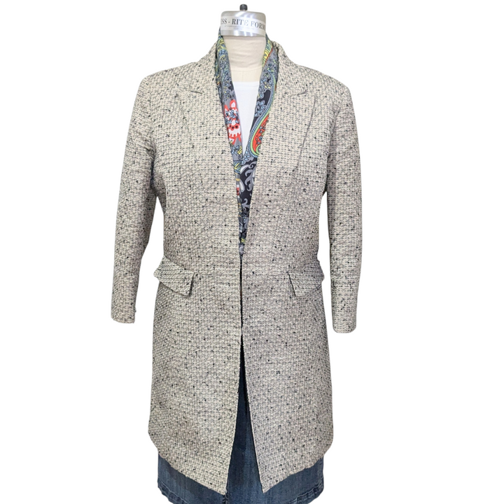 Lafayette 148 Tweed Top Coat Size 16