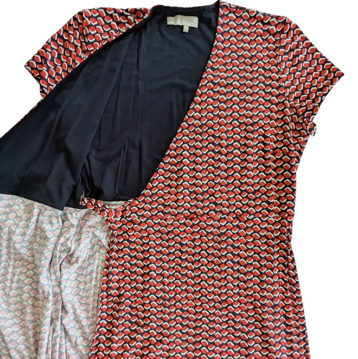 Hobbs Delilah Short Sleeve Wrap Dress Size 14