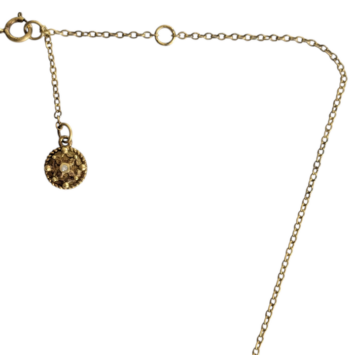 Freida Rothman Gold and Crystal Necklace