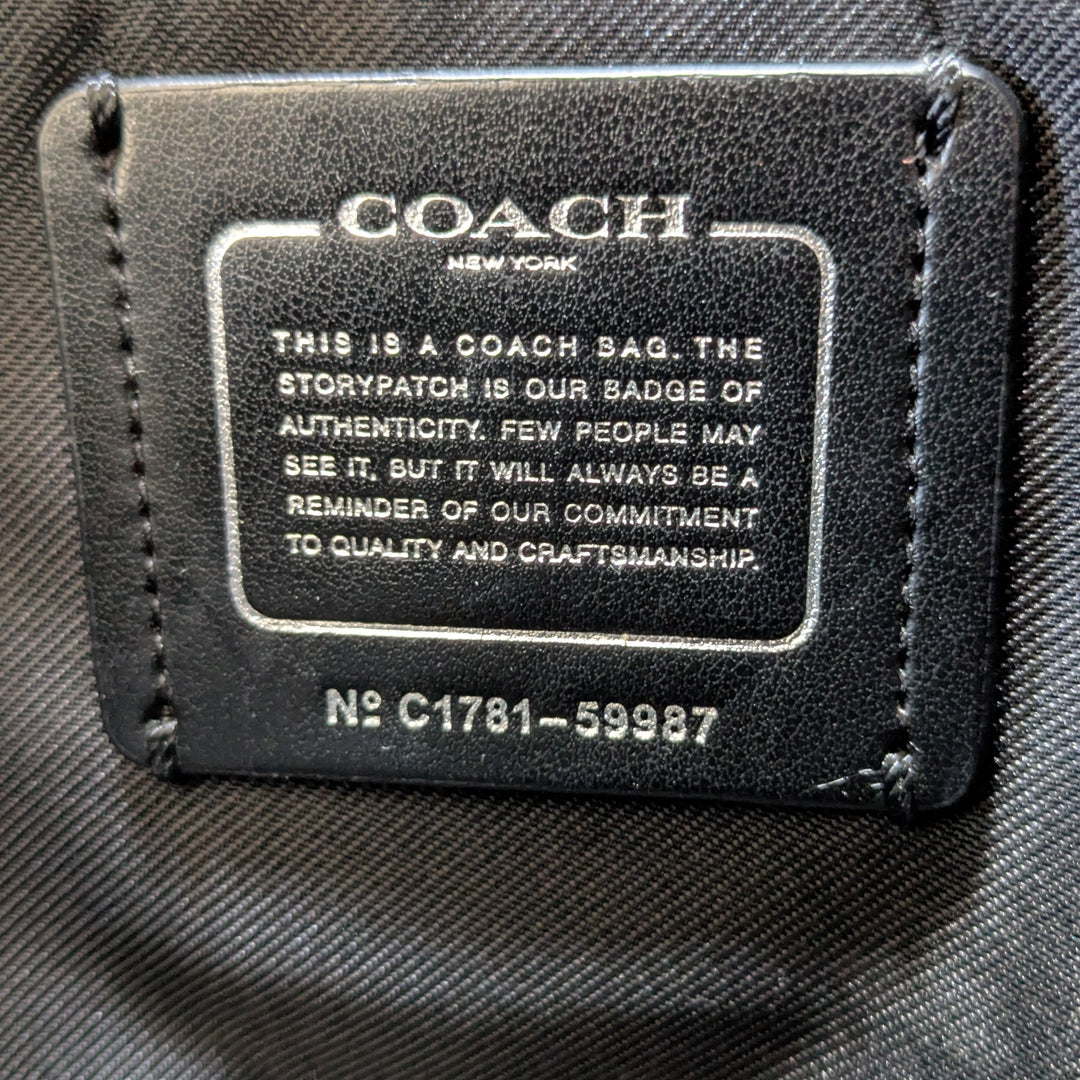 Coach Mercer Silver Leather Convertible Satchel 59987